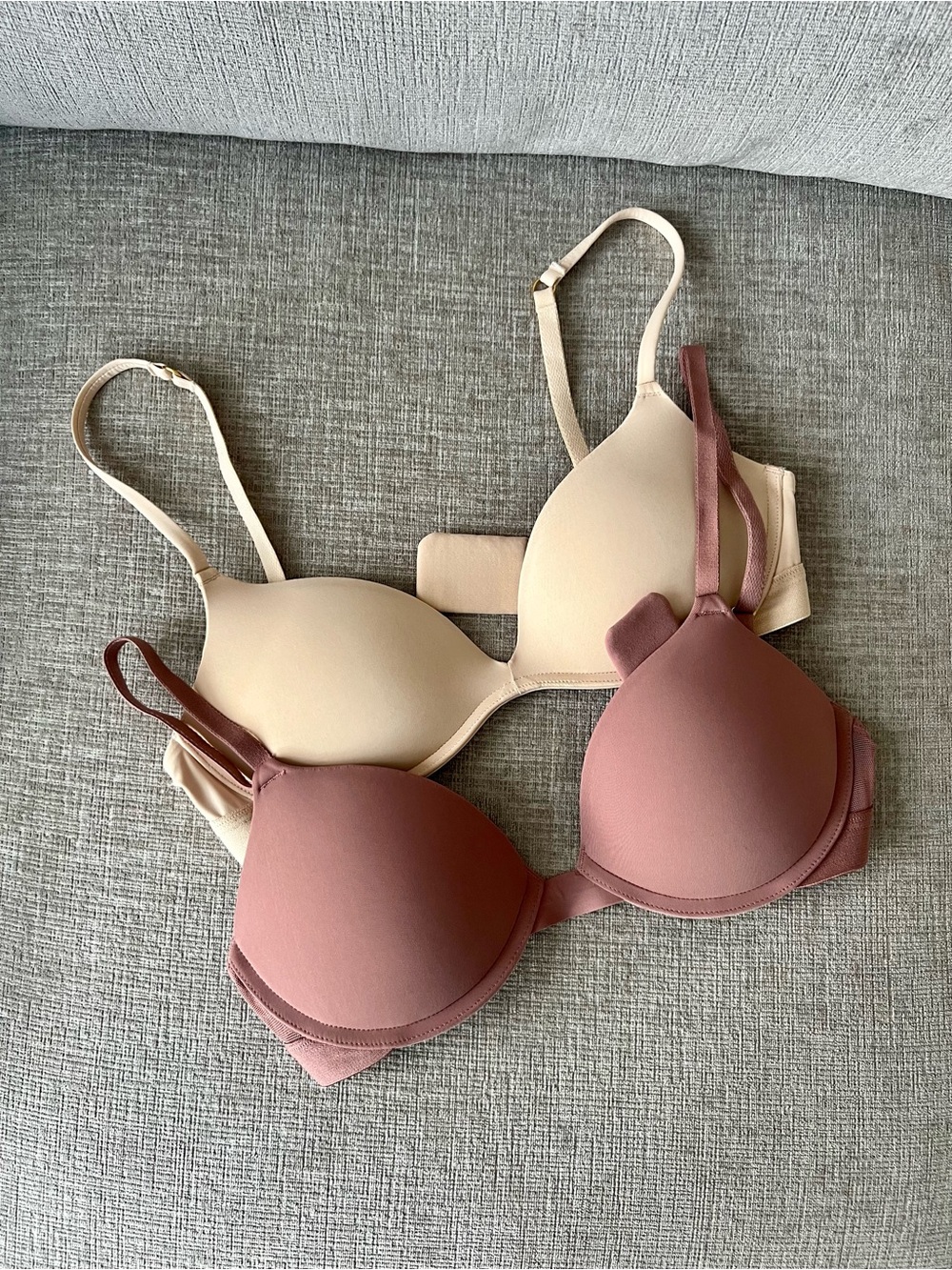 Pepper T-Shirt Bras 32B - Beige and Rose